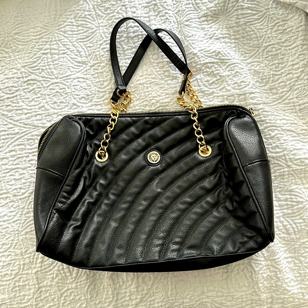 Anne Klein black bag. Black purse with gold detailing and straps. Like new!